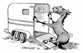 horse trailer cartoon